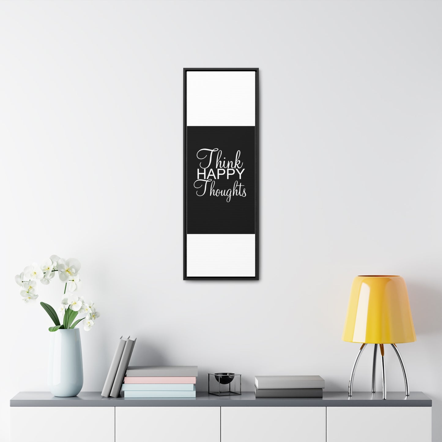 Think Happy Thoughts - Gallery Canvas Wraps, Vertical Frame